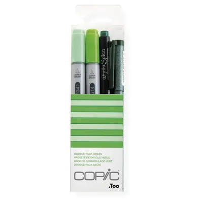Produktbild von COPIC Marker ciao 4er Set "Doodle Pack Green"