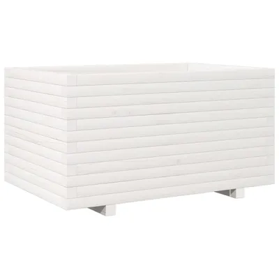 Produktbild von vidaXL Pflanzkübel Weiß 90x60x49,5 cm Massivholz Kiefer