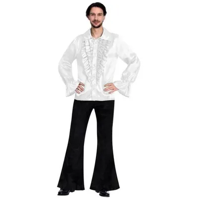 Produktbild von Amscan 9907308, Fancy shirt, Erwachsener, Männlich, Weiß, S, Weiß
