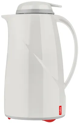 Produktbild von Helios Isolierkanne Wave Push 1,0 l weiß mit Drucktaste, spülmaschinenfest