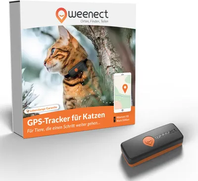 Produktbild von Weenect XS, PET, GPS-Tracker, Schwarz, Wasserdicht, IP68, 240 h