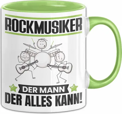 Produktbild von Rockmusiker Tasse Geschenk für Rockmusiker Der Mann Der Alles Kann Geschenkidee zum Geburtstag (Grün)