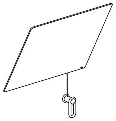 Produktbild von HEWI Kippspiegel, Serie 801, 600×540×6mm, mit Splitterschutz, reinweiß, 1 Stk.