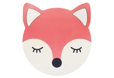 Immagine prodotto di ZELLER Tappetino per bambini con motivo a volpe, rosso, diametro 38 cm