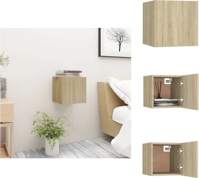 Produktbild von vidaXL Nachttisch Sonoma-Eiche 30,5x30x30 cm Holzwerkstoff -  Nachttische