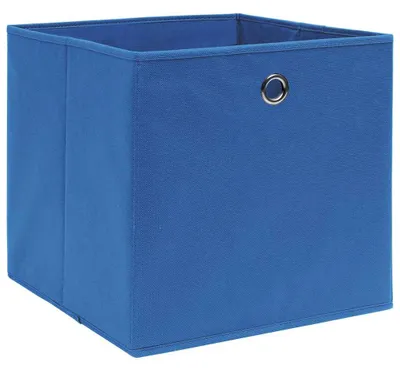 Immagine prodotto di vidaXL Scatole portaoggetti 4 pz. Tessuto non tessuto 28x28x28 cm Blu