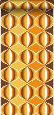 Obrázek produktu pro Sanders & Sanders tapeta retro ornamenty žlutá, hnědá a oranžová - 935269 - 0,53 x 10,05 m