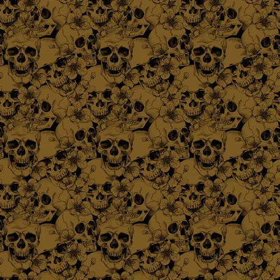 Organic Jersey Jerseystoff ab 0,5x1,5m Biojersey-Stoff Motivwahl Oeko-Tex Skull | senfgelb