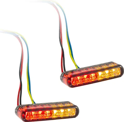 Zdjęcie produktu dla Wbudowane kierunkowskazy LED, w tym światło tylne i światło hamowania Przyciemniana para Streak