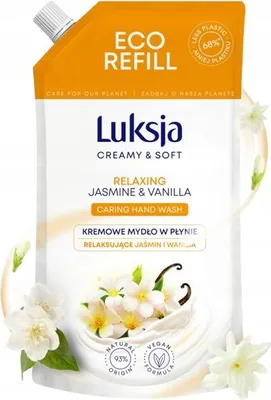 Immagine prodotto di Luxja Sapone liquido rilassante cremoso e morbido al gelsomino e alla vaniglia 900 ml - riserva