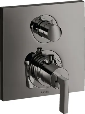 Produktbild von Thermostat AXOR CITTERIO UP m Abstellventil u HGri pol. bl chrome polished black chrome
