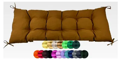 Produktbild von Kissen für Gartenbank, Sitz, Terrasse, Balkon, Veranda (85 x 40 x 8 cm, Kamel)