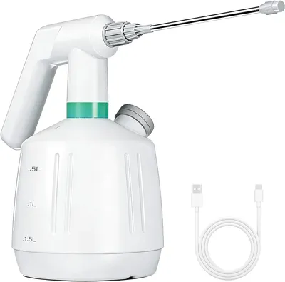 Productafbeelding van Drukspuit 2L, accu drukspuit met lang spuitpijp, tuinsproeier voor planten, spuitfles voor planten met fijne mist & straalmodus, stille watersproeier
