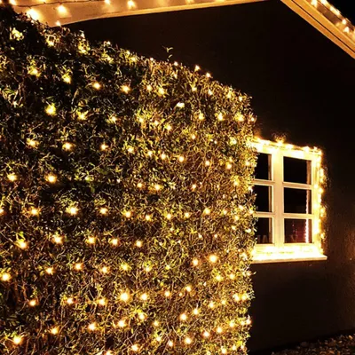 Productafbeelding van LED-verlichtingssysteem met 240 LED's en effecten, warm wit (WW), 220–240 V, IP44, 200 x 150 cm, groene kabel (artikelnummer X08240114)