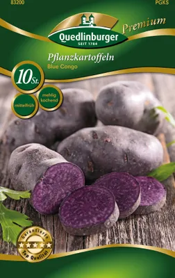 Produktbild von Pflanzkartoffel Blue Congo (10 Stück) | Pflanzkartoffeln von Quedlinburger