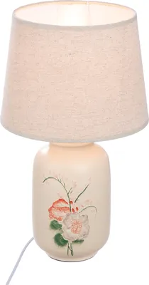 Produktbild von Gilde Tischleuchte, "Fiorito", Blumendesign, Keramik, beige, VE 1, H. 43 cm, D. 24 cm 34375 4063387343753