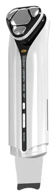 Produktbild von 4-in-1 Ultraschall Peeling Geraet, Skin Scrubber Gesichtsreinigungsgeraet mit EMS Gesichtsmassage, Ionenpflege, Rotlicht, USB-C