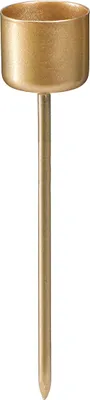Produktbild von Stabkerzenhalter Mattgold zum Stecken Ø22mm H10,5cm 12er Set, 12 Stück