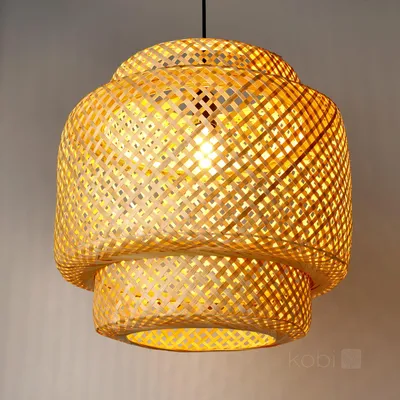 Produktbild von Bambushängeleuchte Boho 40cm E27 Innenleuchte