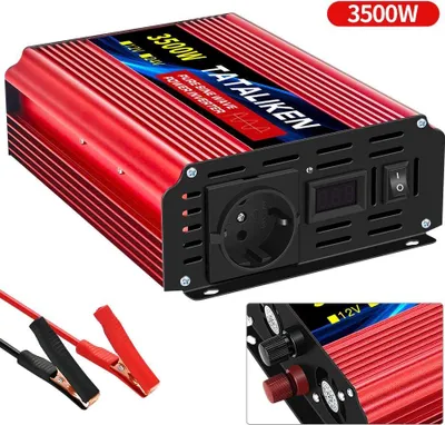 Zdjęcie produktu dla Falownik sinusoidalny, wysokowydajna konwersja, trwała konstrukcja, 3500 W, Europa-c, 12 V-c, 220 V-c