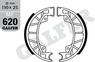 Immagine prodotto di Ganascia del freno GALFER "MF620" G2165, standard organico