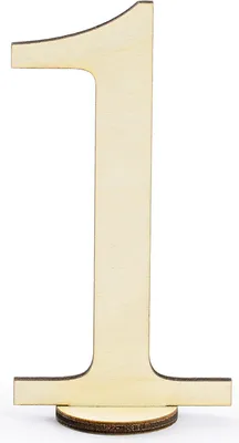 Produktbild von PartyDeco KPZ3-100-KARTON, Deko-Zahl, Holz, Holz, 105 mm, 18 Stück(e), 105 mm