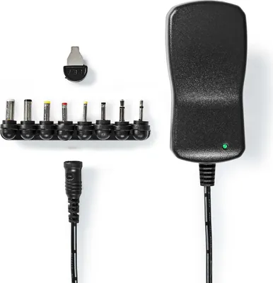 Obrázok produktu pre Univerzálny adaptér | 18 W | 3 - 12 V DC | 1,10 m | 1,5 A | 8 zástrčiek | Svart