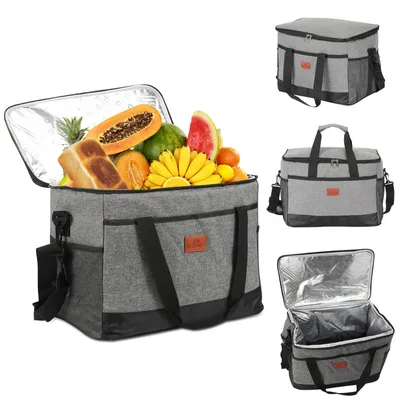 Produktbild von SWANEW Kühltasche leicht und wasserdicht Kühltaschen mit Kühlakku Picknicktasche 15 Liter,Grau