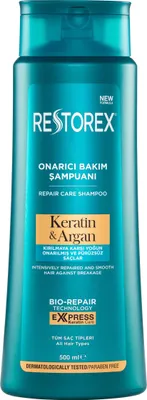Produktbild von Restorex Repair & Care Shampoo mit Keratin & Algan, pflegt, stärkt & glättet