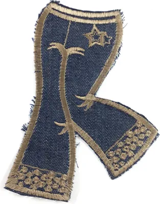 Produktbild von Jeans-Logo-Patch zum Aufbügeln in Jeansbraun