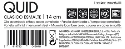 Produktbild von Quid Classic Kochtopf 14 cm bauchig mit
