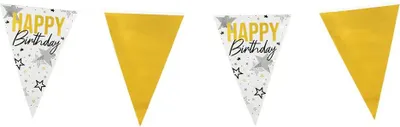 Produktbild von Happy Birthday Sternen Wimpelkette 6m