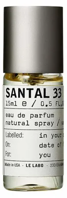 Immagine prodotto di Le Labo Santal 33 Eau De Parfum 15 ml (unisex)