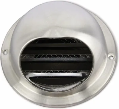 Zdjęcie produktu dla Kratka wentylacyjna, kształt kopuły, 50 mm, stal nierdzewna, szczotkowana