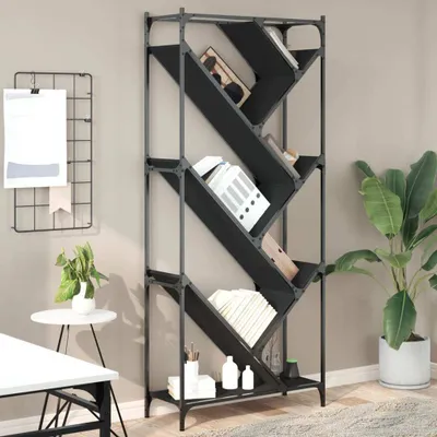 Produktbild von Maison Exclusive - Bücherregal Schwarz 79x30x180 cm Holzwerkstoff und Metall