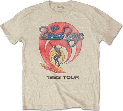 Image de T-shirt à manches courtes pour la tournée des Beach Boys de 1983, taille XL
