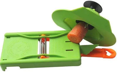 Productafbeelding van Groentensnijder met schiller en julienne cutter - Oranje/Groen