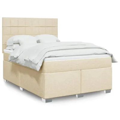 Produktbild von Möbel Boxspringbett mit Matratze Creme 160x200 cm Stoff - Klassische Betten 3290544