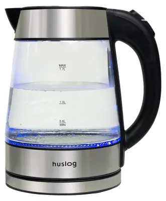 Imagen del producto de Hervidor eléctrico, de vidrio, 1,7 litros, 2200 vatios, con iluminación LED