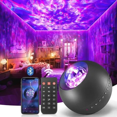 Image de Projection d'un ciel étoilé à LED avec Bluetooth et éclairage, veilleuse pour enfants et adultes, décoration de chambre à coucher