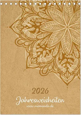 Zdjęcie produktu dla Roczna mądrość (kalendarz biurkowy 2026 DIN A5 portret), CALVENDO Monatskalender