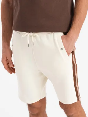 Obrázek produktu pro Ombre Clothing Pánské teplákové kraťasy Melqartpilles bílá XL