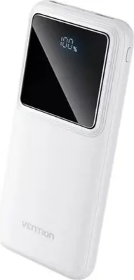 Obrázok produktu pre Vention Powerbank, ventiliacija, FHKW0, 10000 mAh, mikro USB, USB-C, 2xUSB-A,, 10000 mAh, Power Delivery, Super Fast Charging, 3,7 V, 22,5 W, Biela