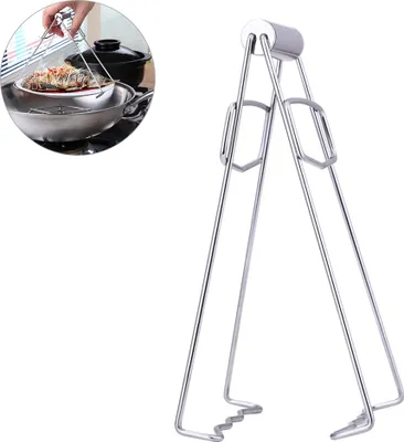 Image de 1Pcs Kitchen Stainless Steel Pot Pan Dish Bowl Clip Foldable Dish Plate Clip Tong Kitchen Clamp Cooking Tool