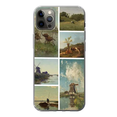 Produktbild von MuchoWow® Handyhülle Schutzhülle Hülle für iPhone 12 Pro Max Kunst - Collage - Niederlande Silikon Softcase Handy Hülle - Hartschale