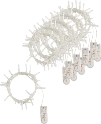 Produktbild von VBS XXL Mini LED Lichterketten Timer 10er Set 9 cm Abstand 32 cm Schalterabstand