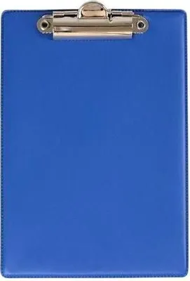 Image de Porte-bloc Biurfol A6 bleu avec pince robuste