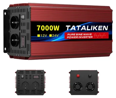 Immagine prodotto di Inverter di corrente, design portatile, alta efficienza, 12 V 7000 W, 220 V 50 Hz, UE