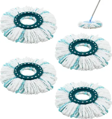 Produktbild von 4er Set Ersatzkopf CLEAN TWIST Disc Mop micro duo, Passend für Leifheit Schleudermopps
