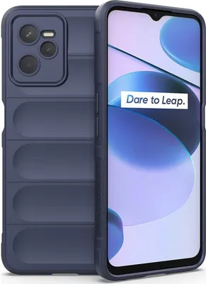 Produktbild von Mobigear Bumpy  Realme C35 Hülle Flexibles TPU Backcover - Dunkelblau